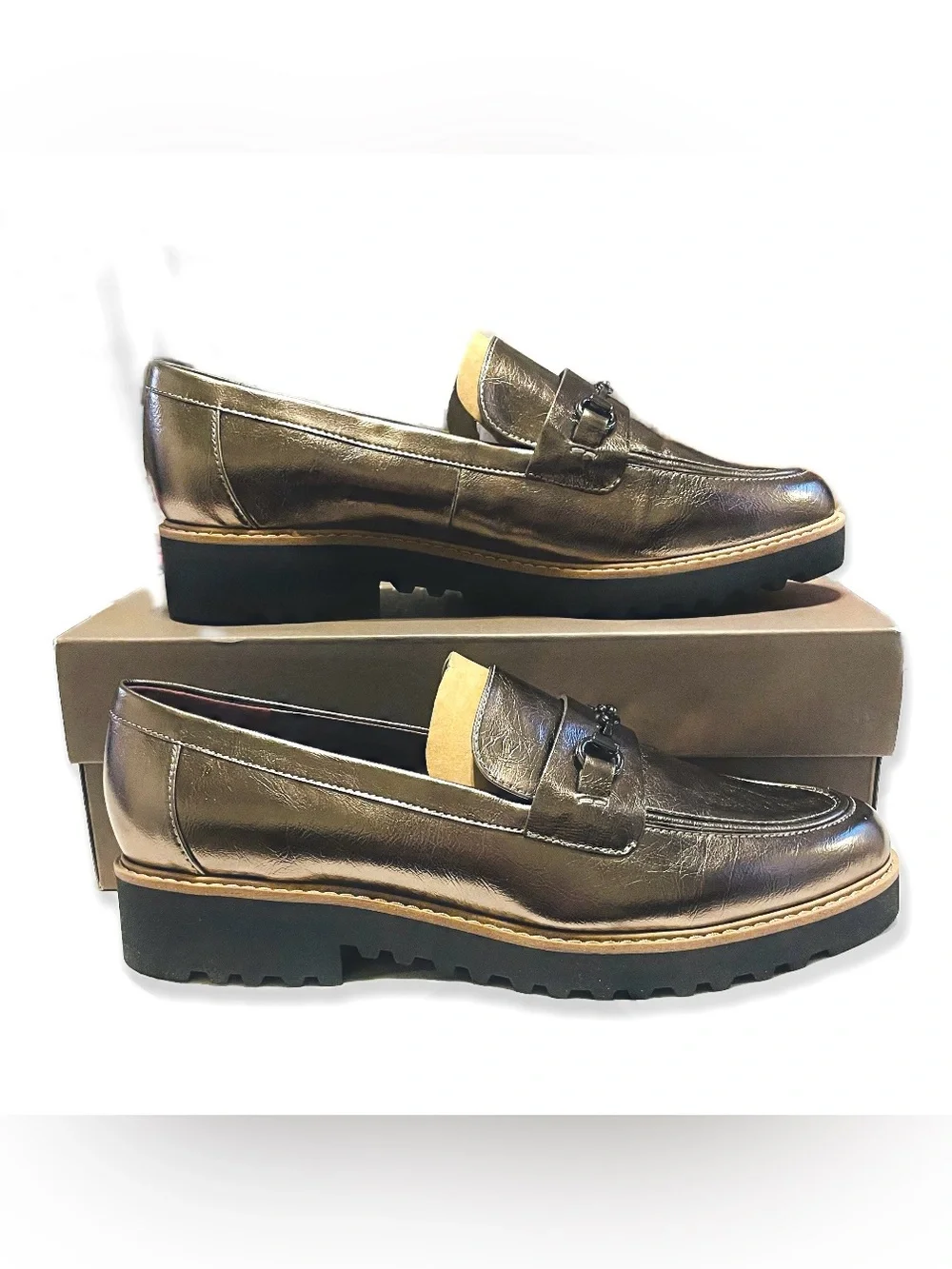 Franco Sarto Pewter Colette Bit Loafers 10W
